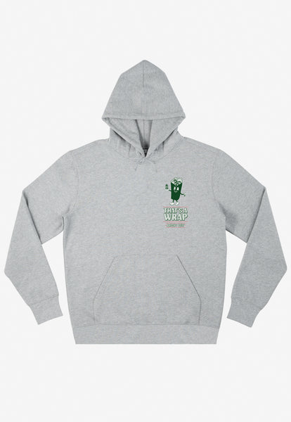 small front print deli mascot hoodie in grey