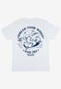 large back spread your wings and fry food merch printed tshirt in white