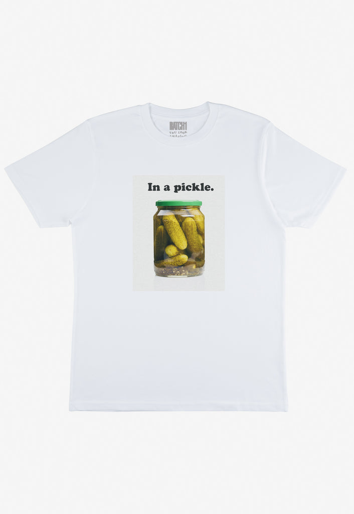 Flatway of in a pickle photo printed tshirt in white