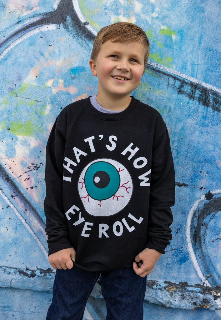 Boy's scary eye roll costume