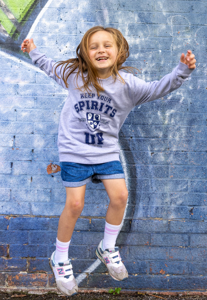 kid's positive slogan halloween sweatshirt