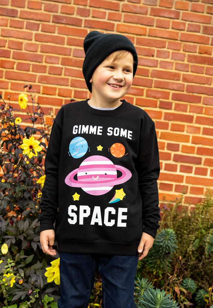 kid's festive slogan sweatshirt