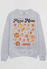 Flatlay pizza graphic grey sweatshirt
