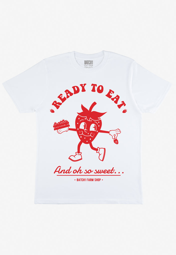 Flatlay of Ready to eat slogan tshirt