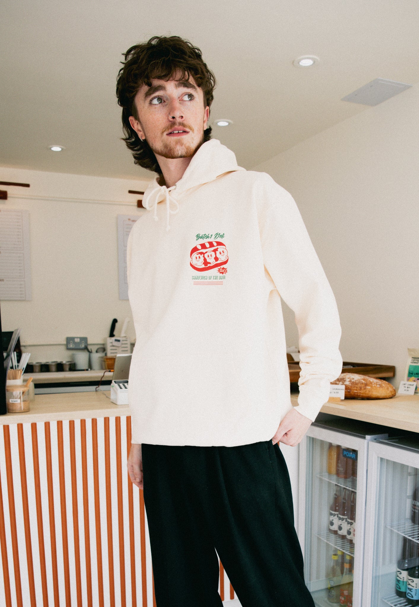 Meatball Marinara Sub Hoodie In Vanilla