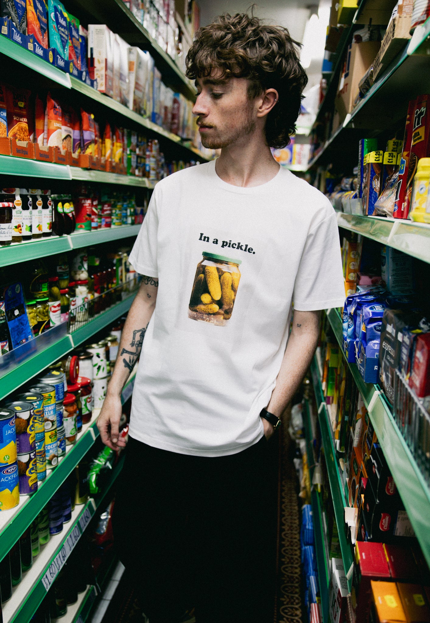 In A Pickle Graphic T-Shirt in White