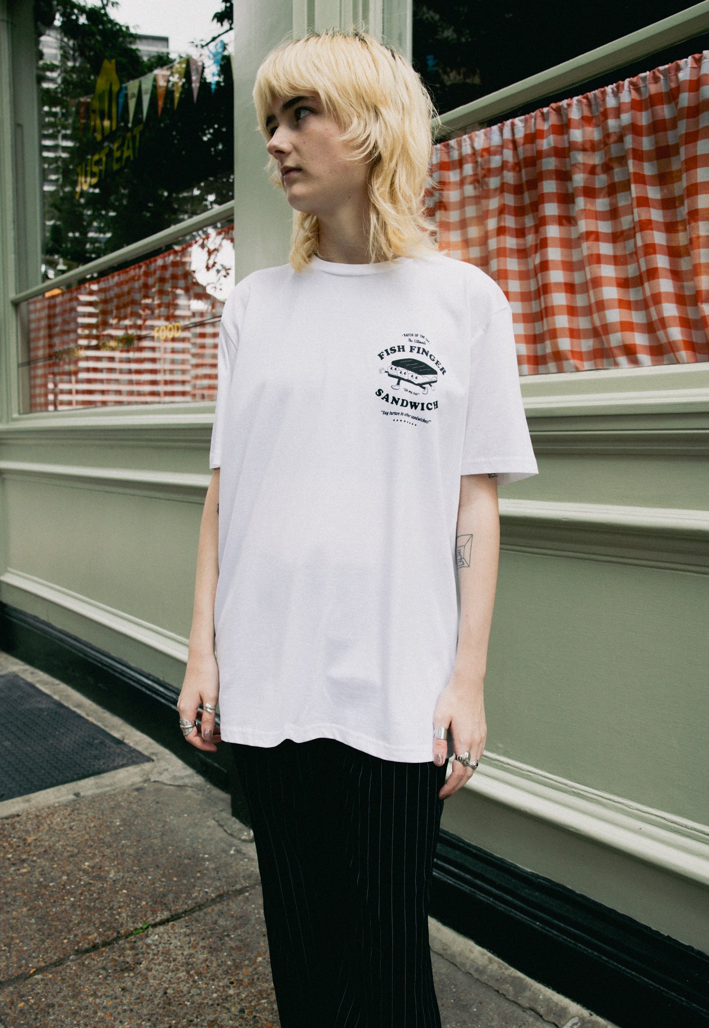 Fish Finger Sandwich T-Shirt in White