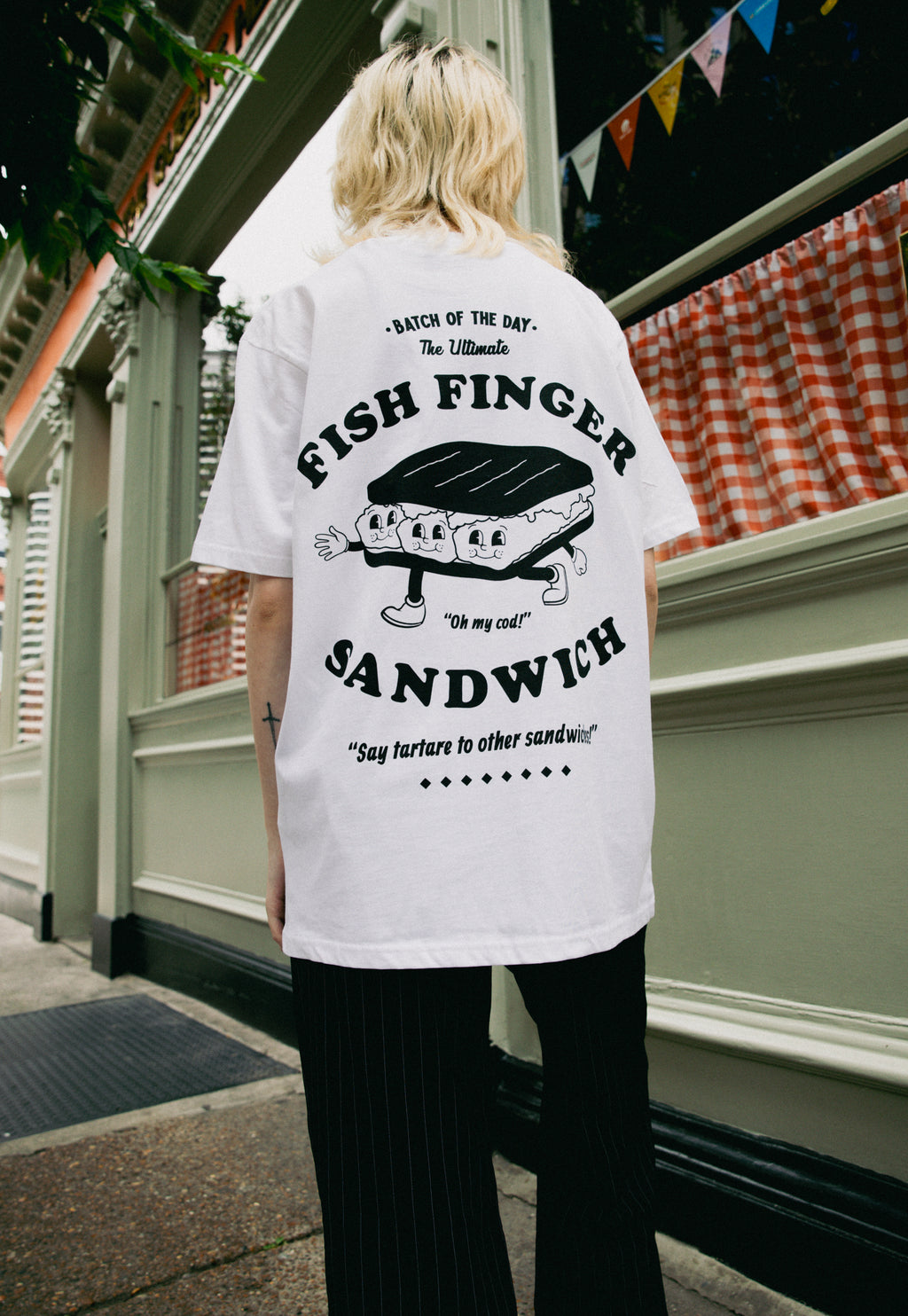 Fish Finger Sandwich T-Shirt in White