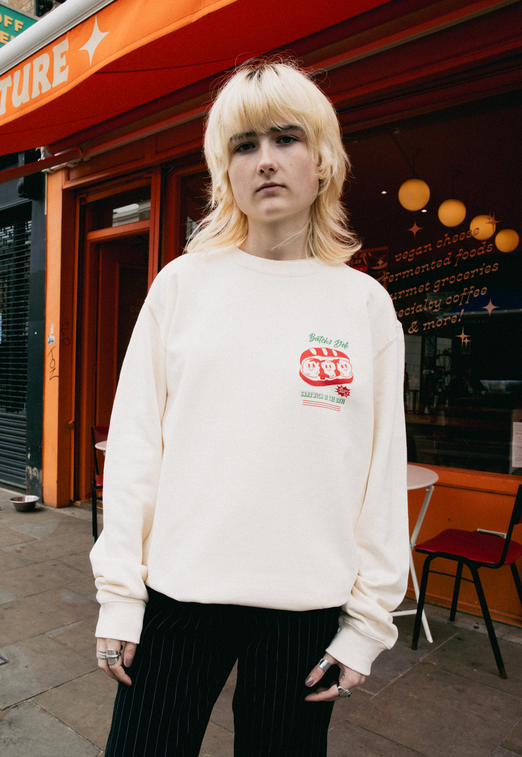 Meatball Sub Sweatshirt In Vanilla