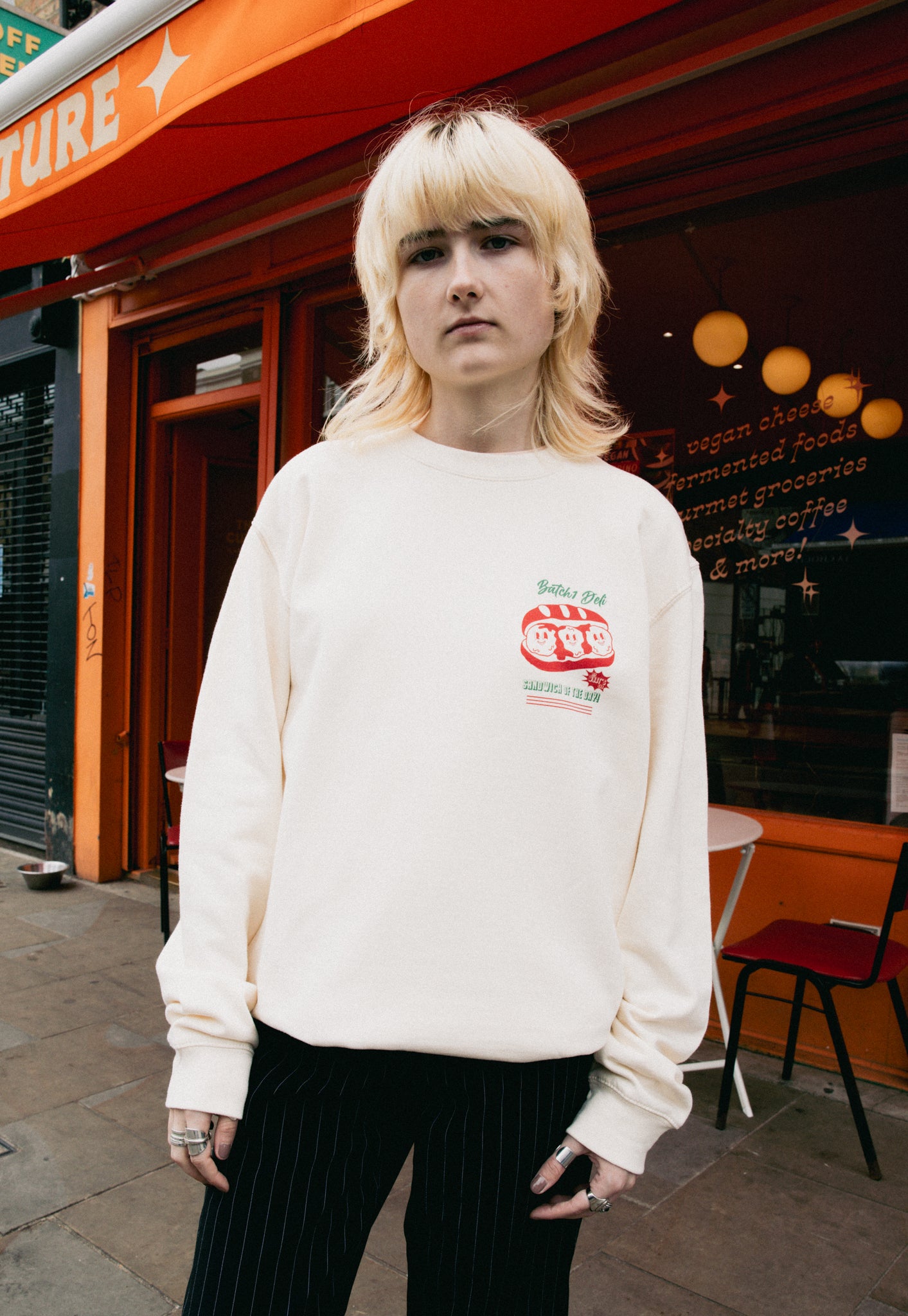 Meatball Sub Sweatshirt In Vanilla