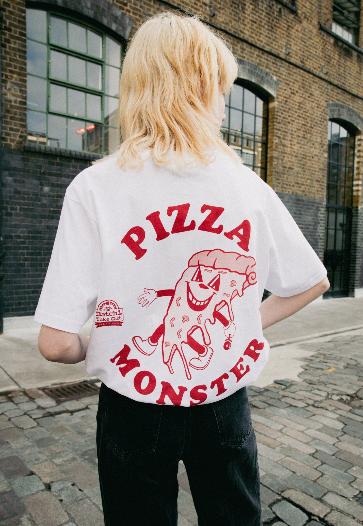 Pizza Monster T-Shirt In White