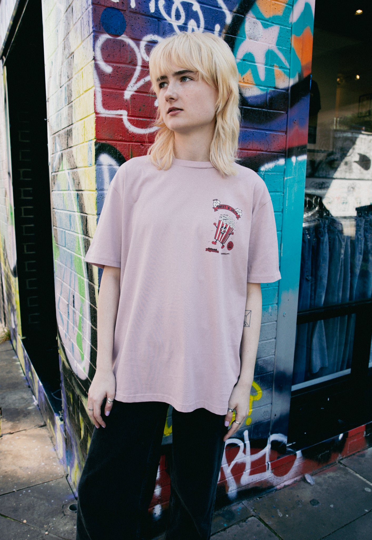 Popcorn T-Shirt in Dusty Purple