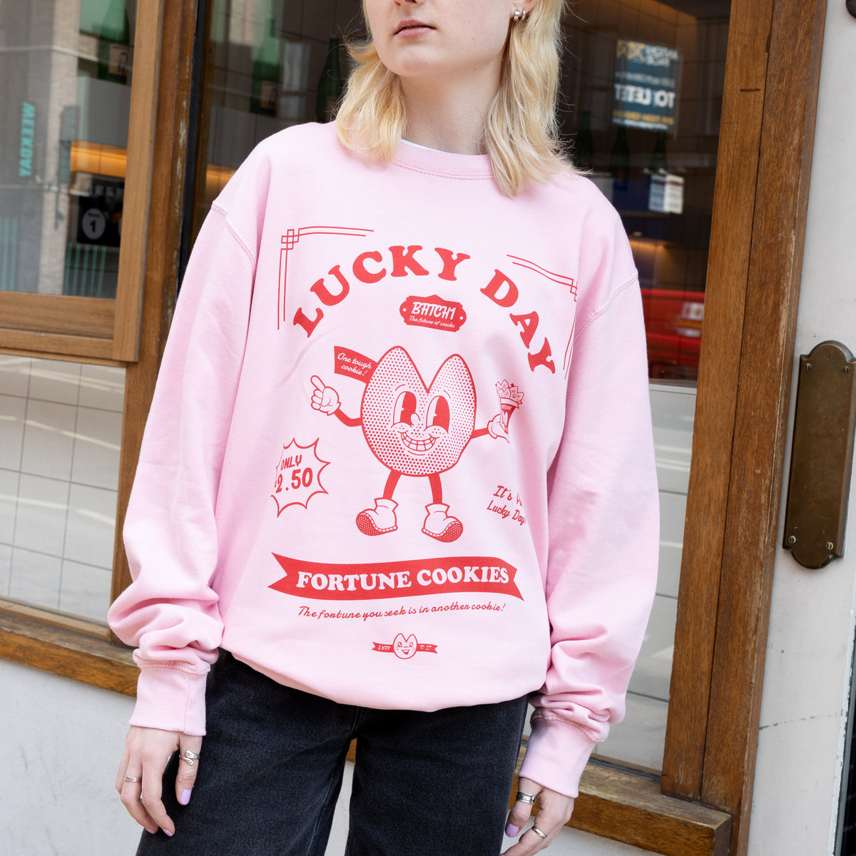 Lucky Day Fortune Cookies Pink Sweatshirt – Batch1