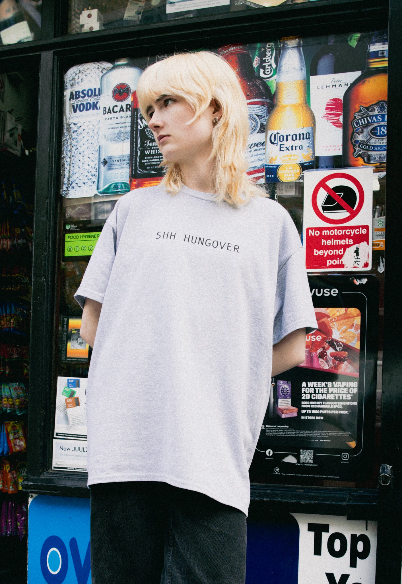 Shh Hungover T-Shirt in Grey