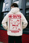Hi Guys Hoodie in Vanilla
