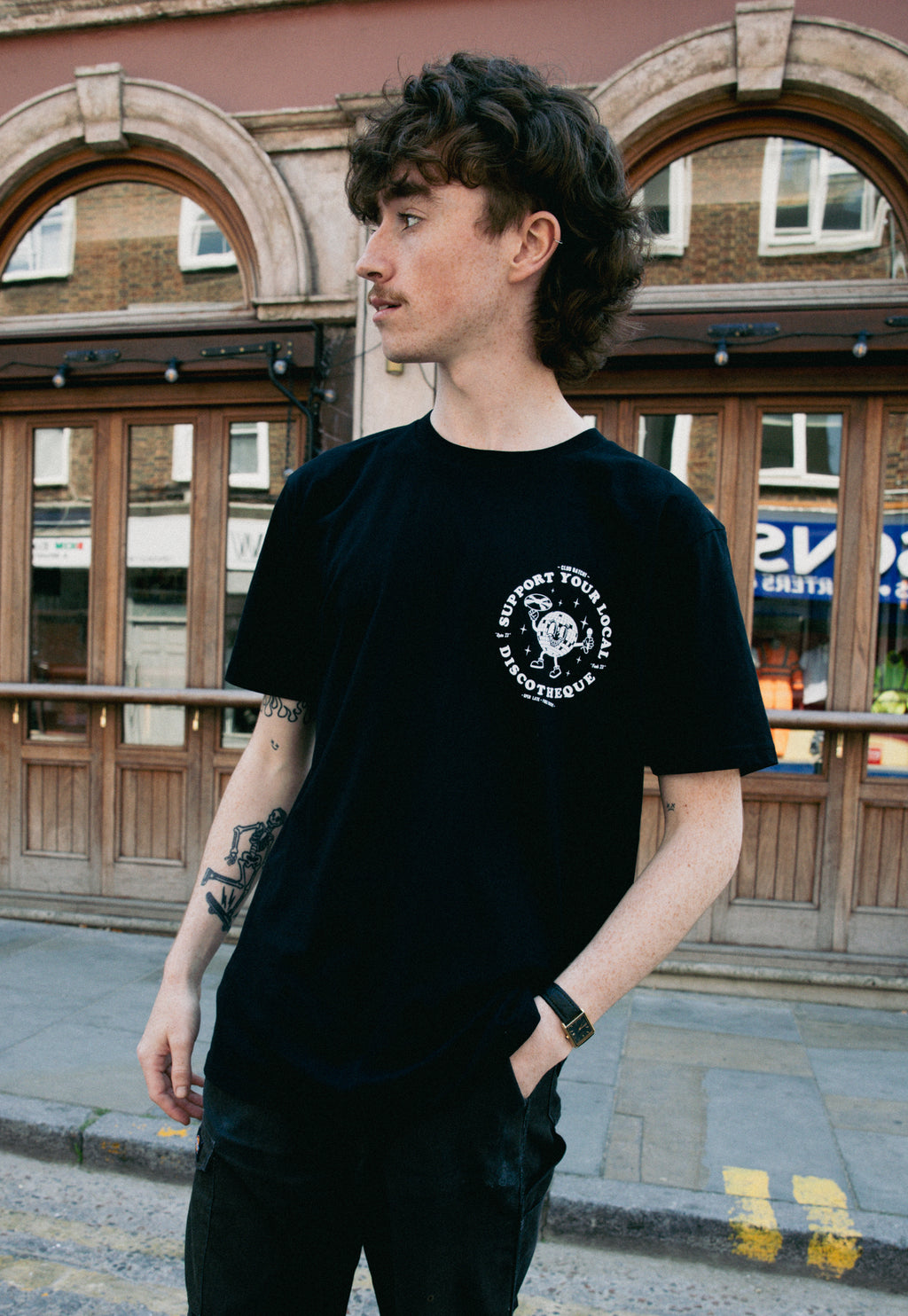Support Your Local Discotheque Black T-Shirt
