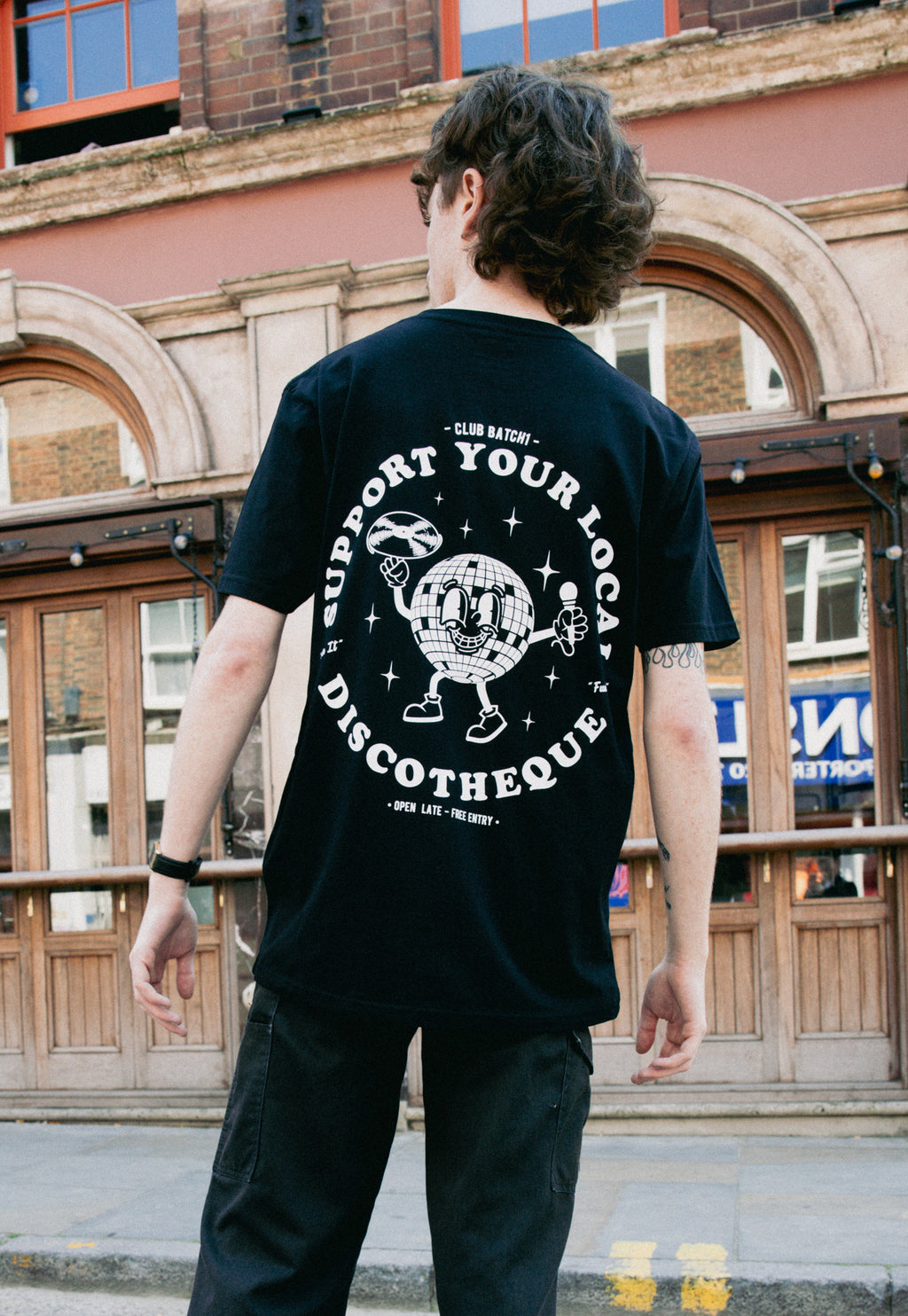 Support Your Local Discotheque Black T-Shirt