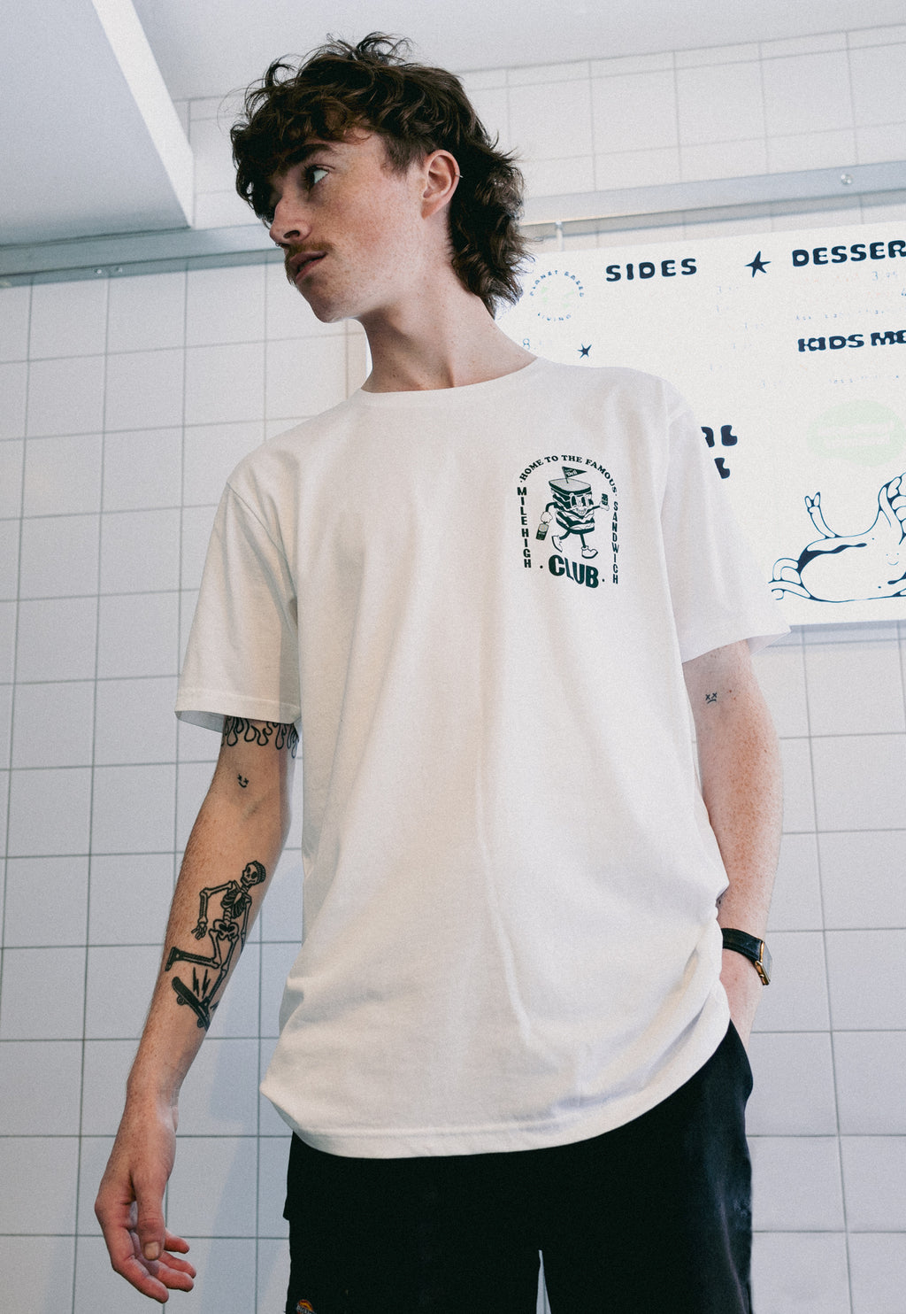 Mile High Sandwich Club T-Shirt in White