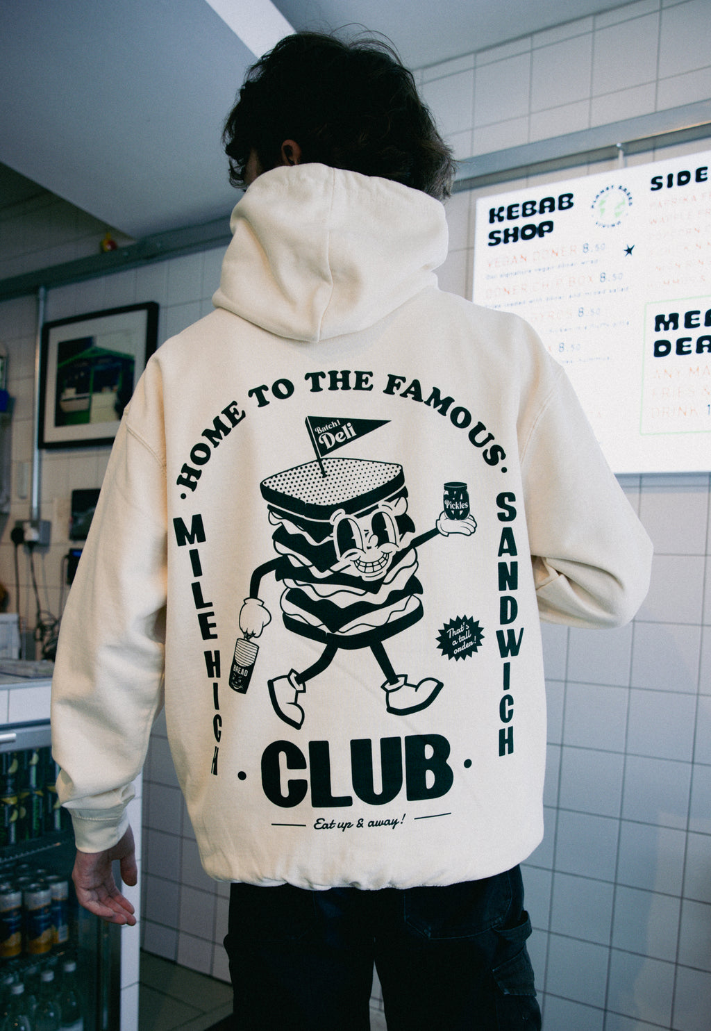 Mile High Sandwich Club Hoodie in Vanilla
