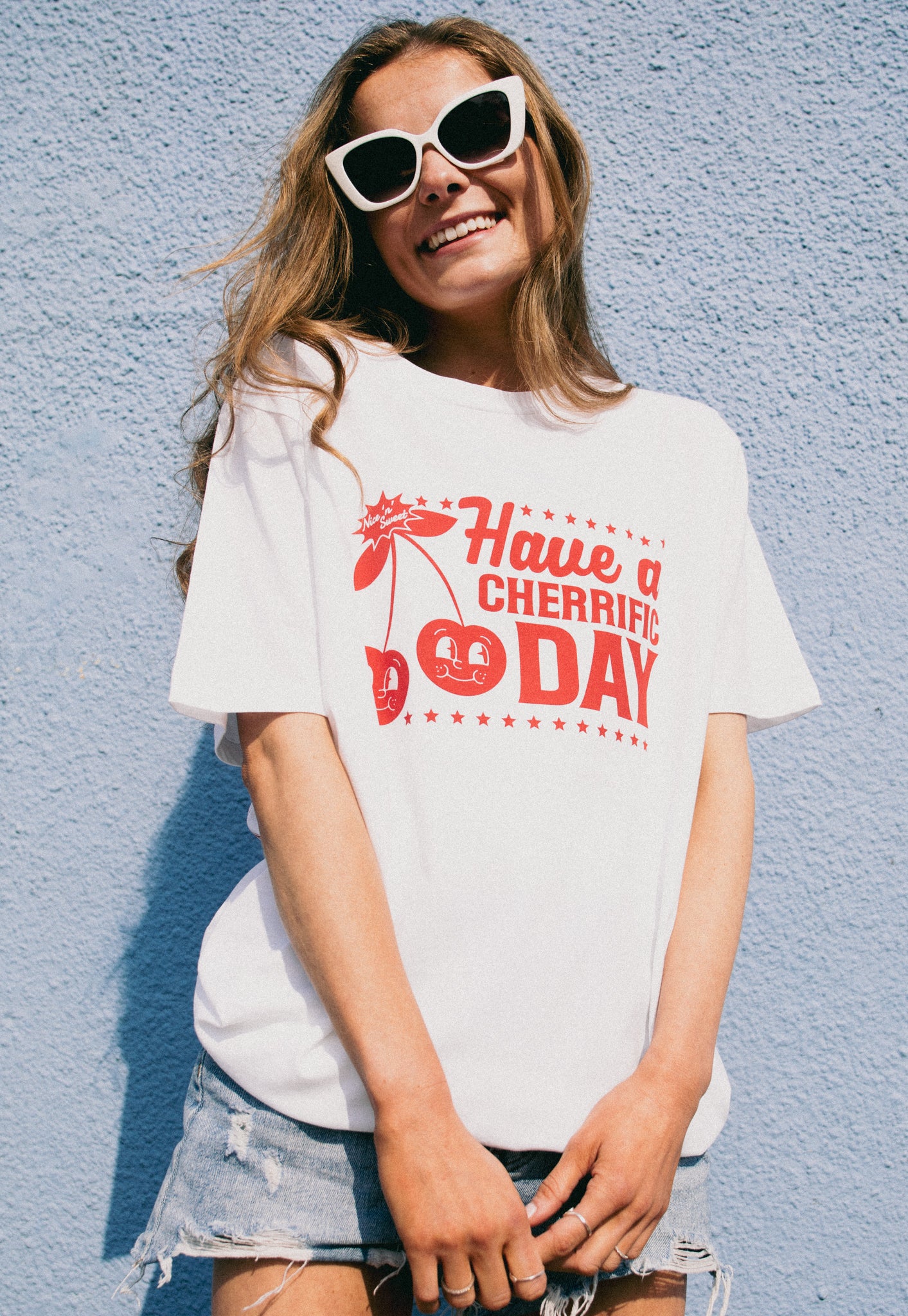 Have a Cherrific Day T-Shirt in White