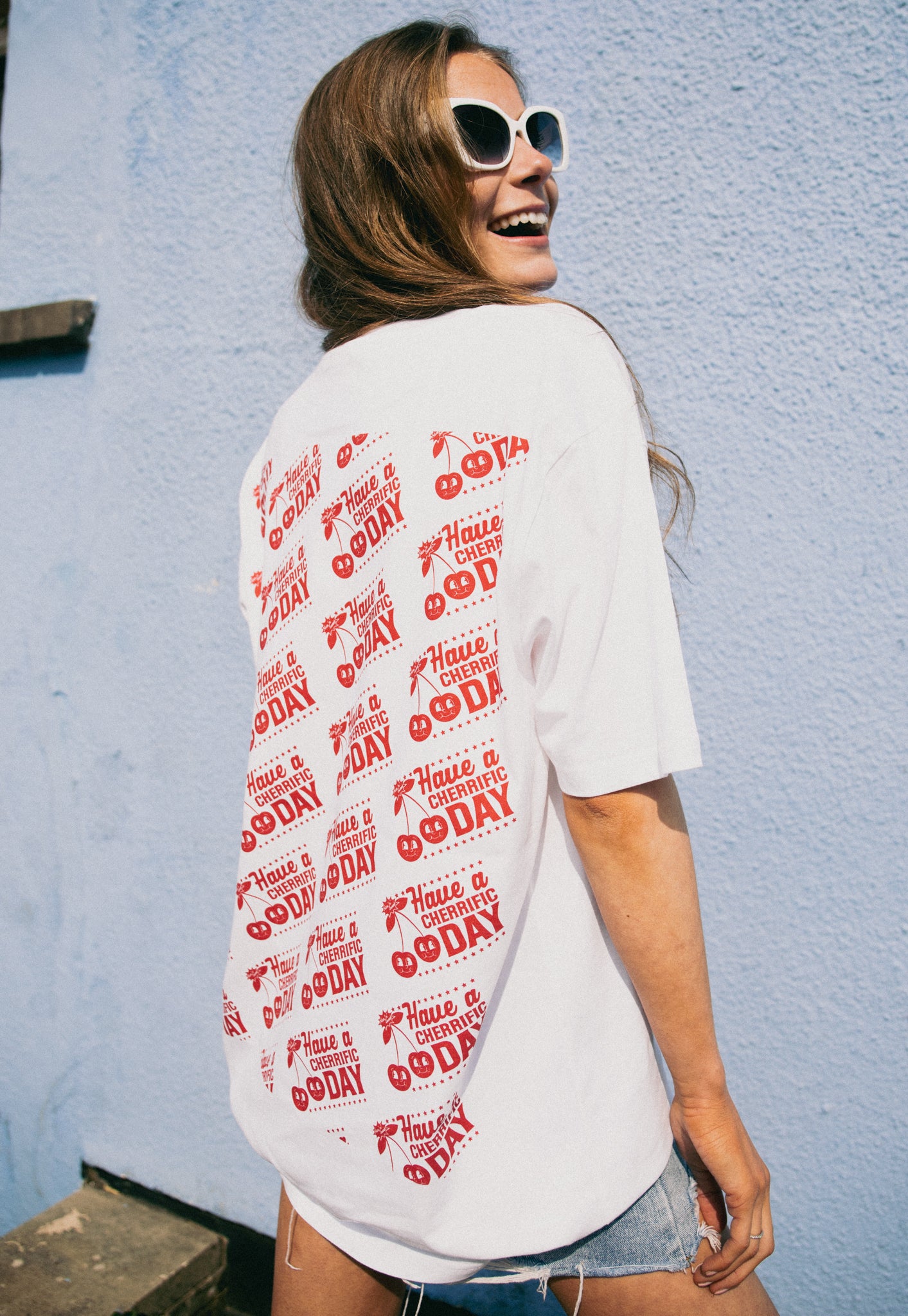 Have a Cherrific Day T-Shirt in White