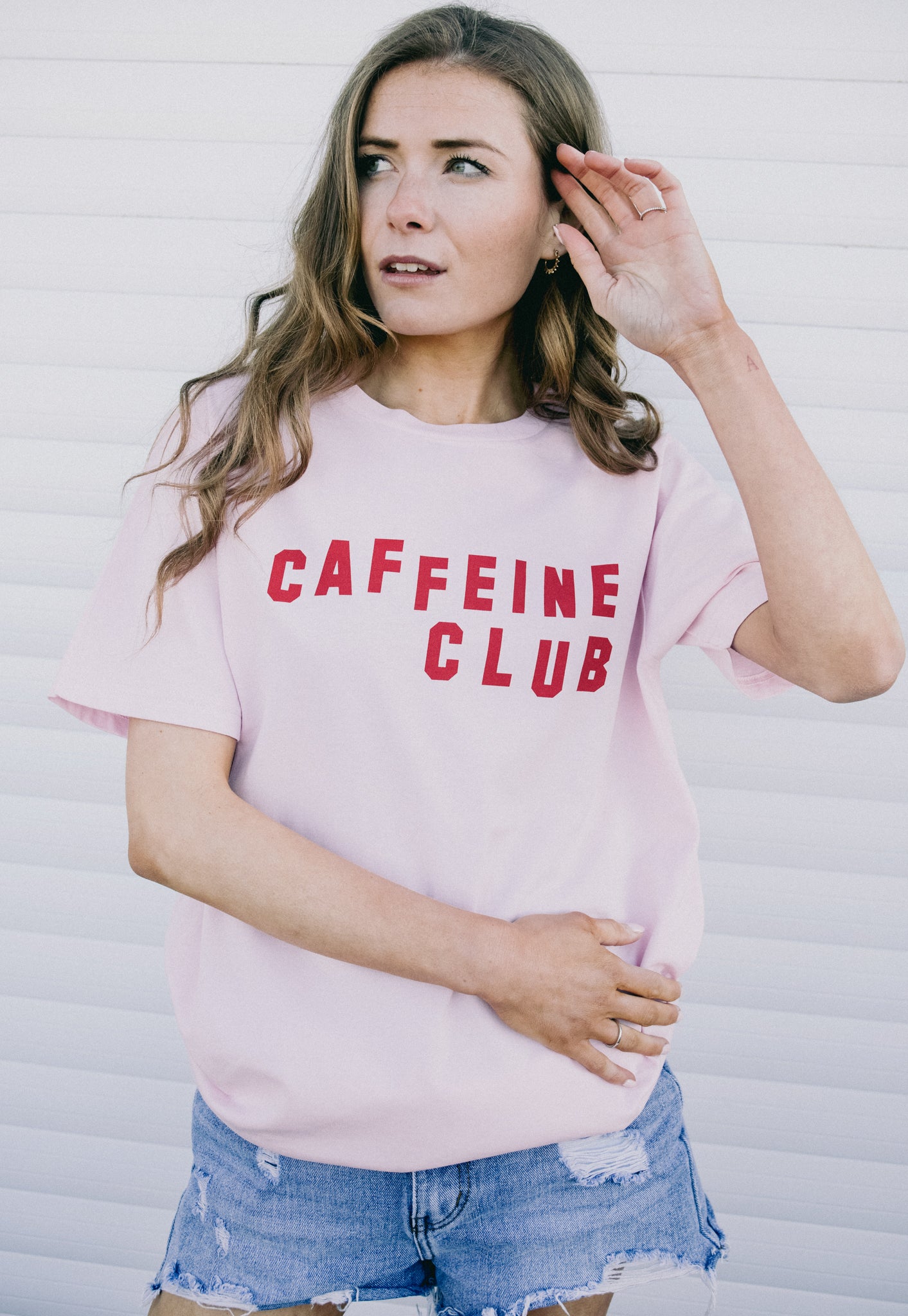Caffeine Club T-Shirt in Pink