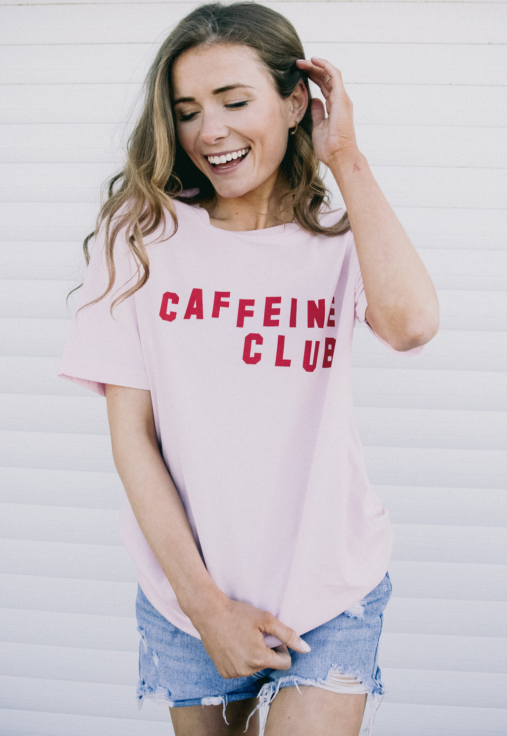 Caffeine Club T-Shirt in Pink