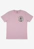purple t shirt with sandwich club logo printed front left chest