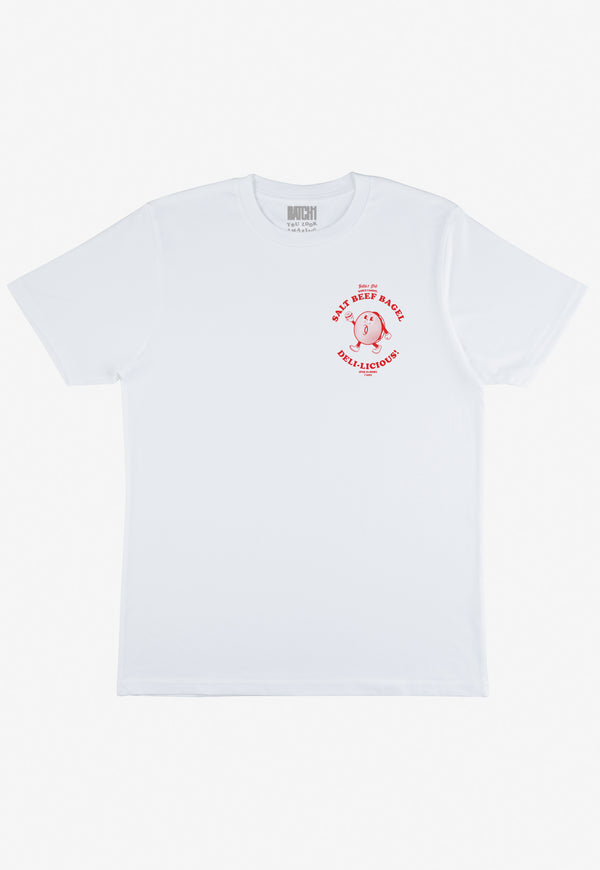 Salt Beef Bagel T-Shirt in White