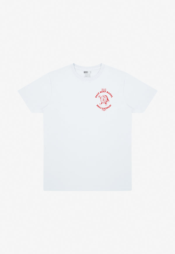 Salt Beef Bagel T-Shirt in White