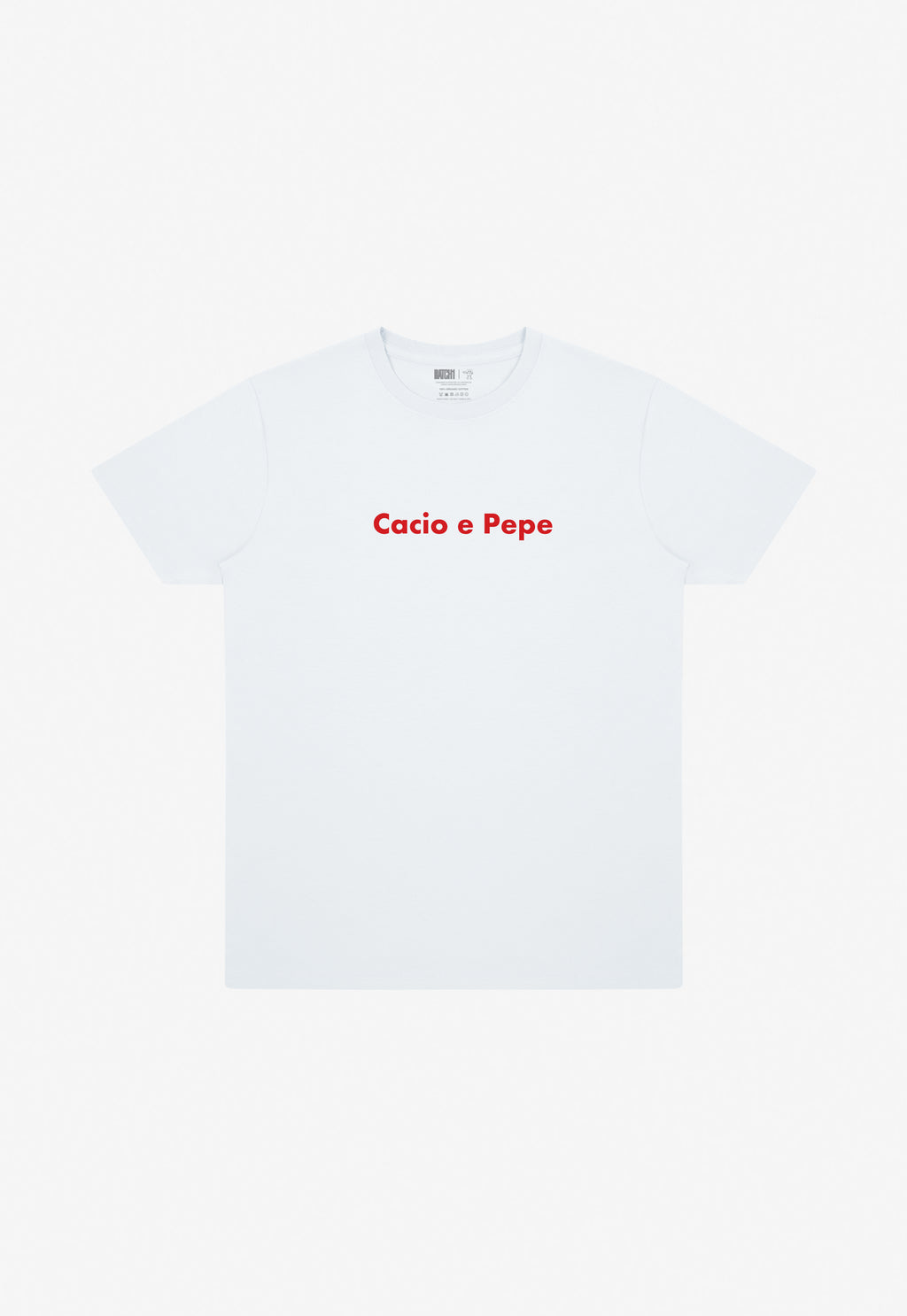 Cacio e Pepe Slogan T-Shirt in White