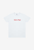 Cacio e Pepe Slogan T-Shirt in White