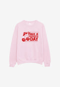 Have a Cherrific Day Sweatshirt In Pink