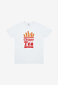 Chippy Tea Slogan T-Shirt In White