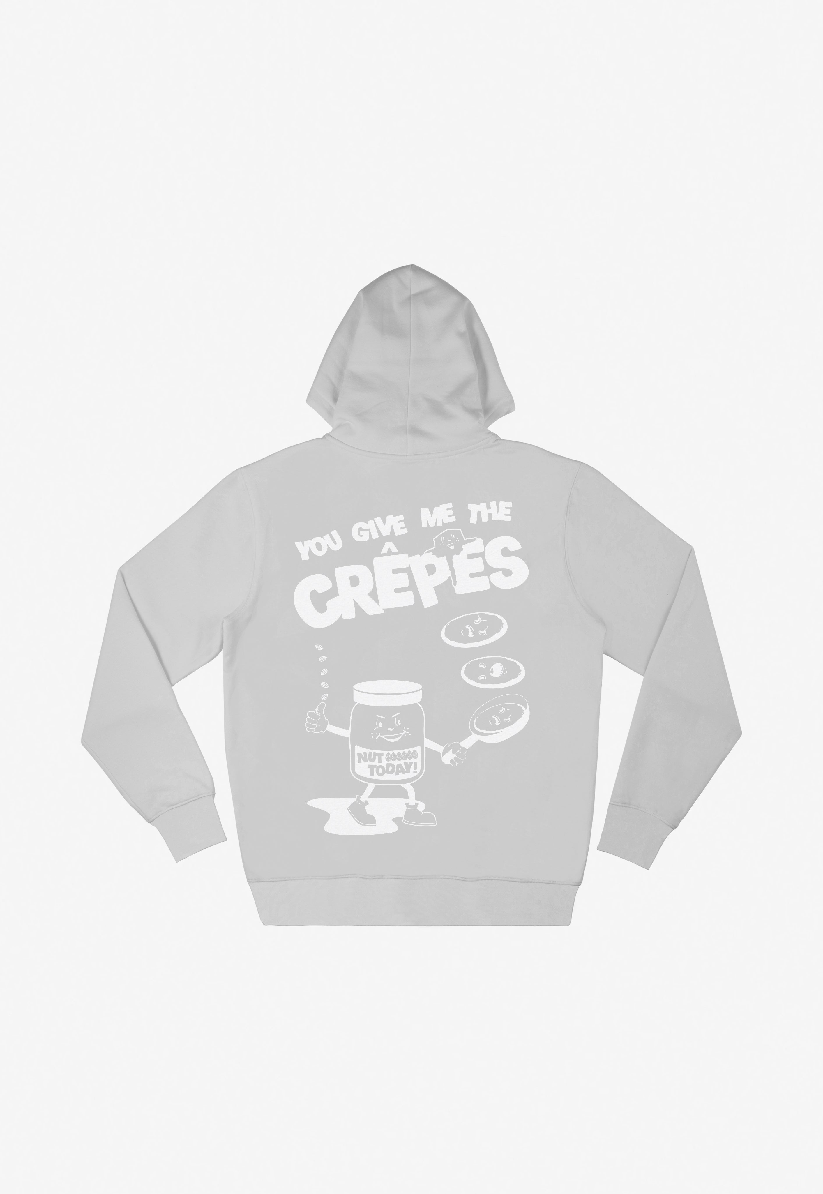 You Give Me The Crepes Hoodie in Grey