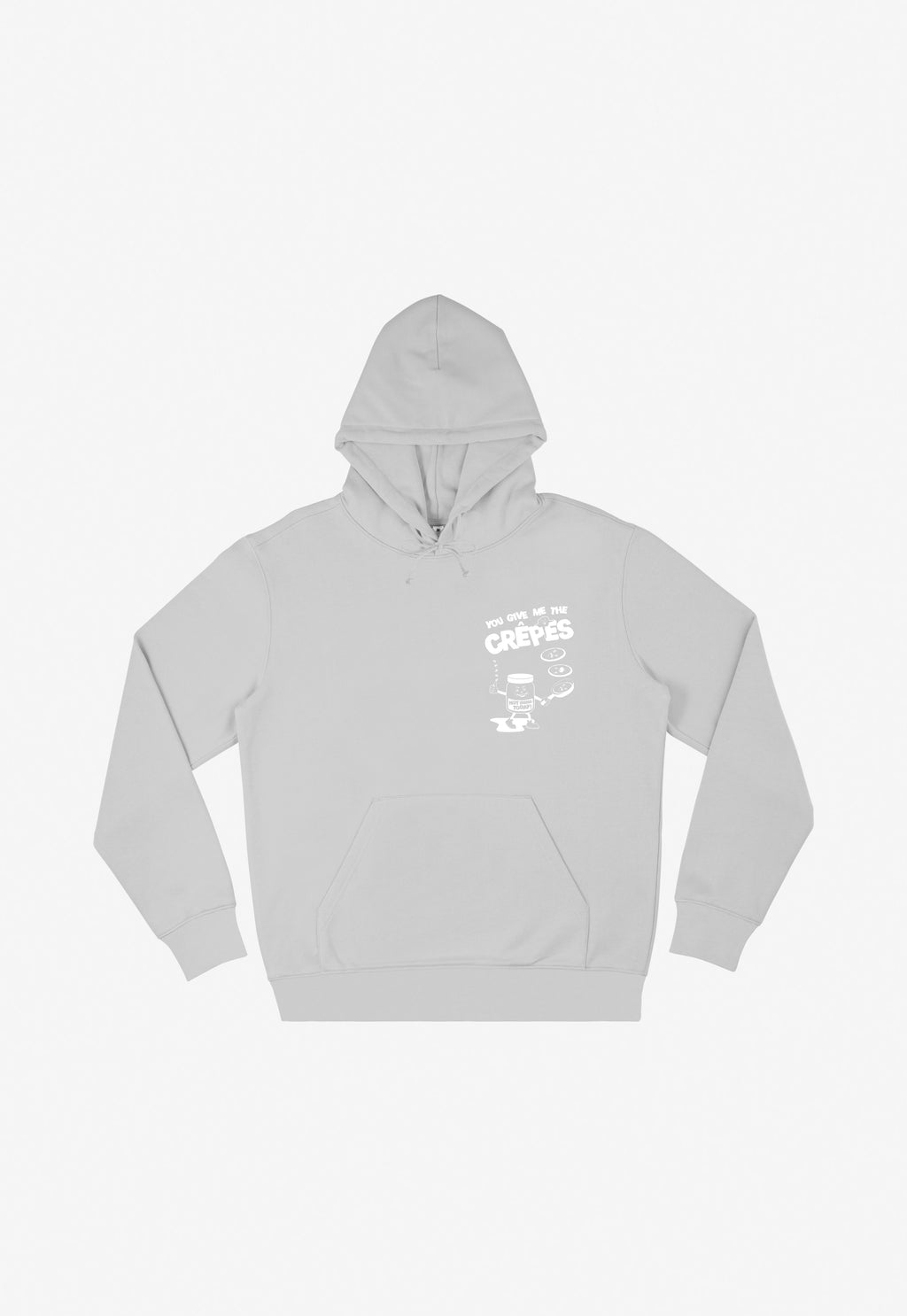 You Give Me The Crepes Hoodie in Grey