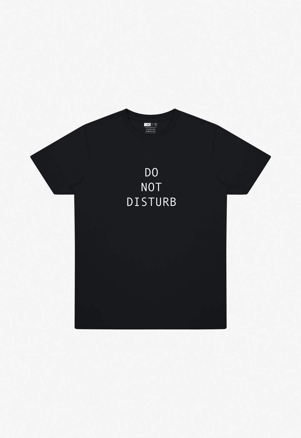 Do Not Disturb Slogan T-Shirt in Black