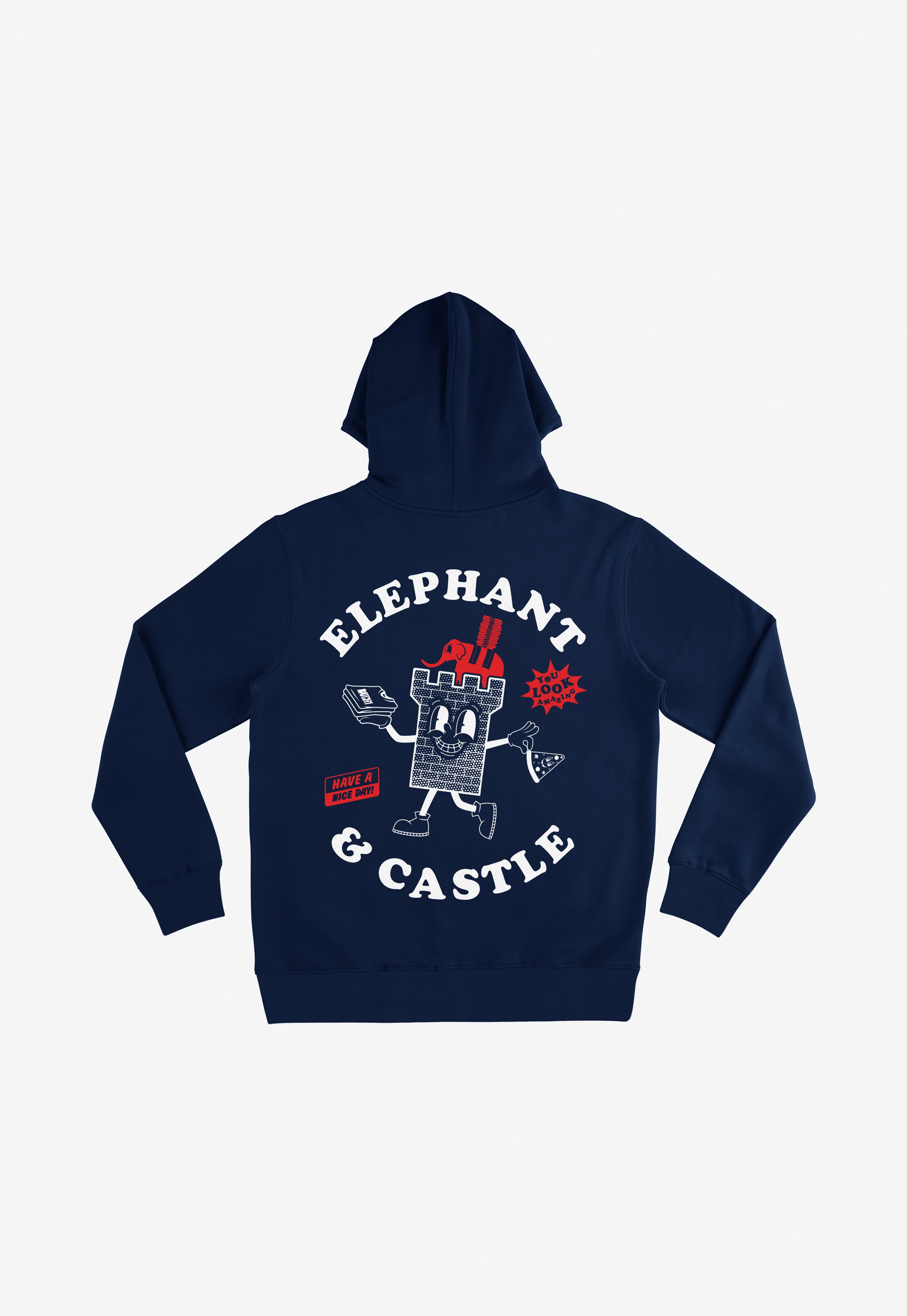Elephant And Castle Hoodie in Navy