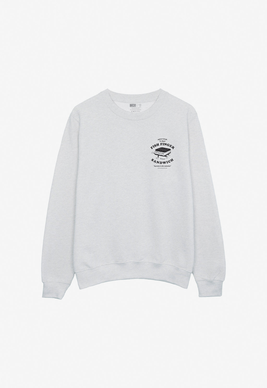 Fish Finger Sandwich Sweatshirt in Ash