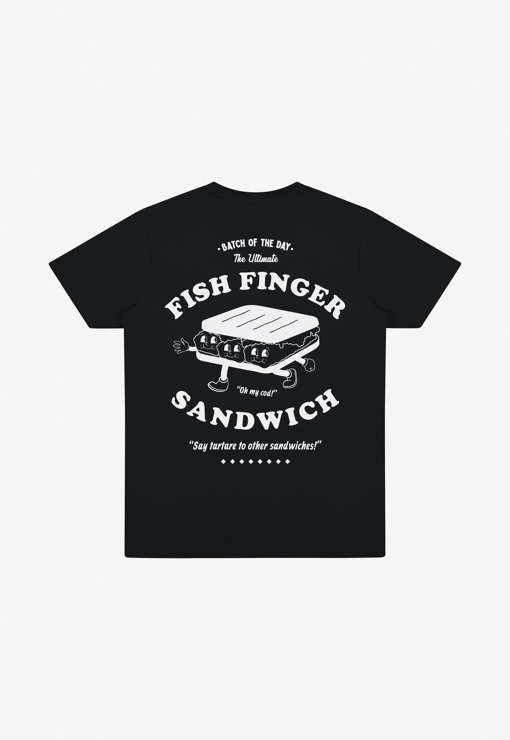 Fish Finger Sandwich T-Shirt in Black