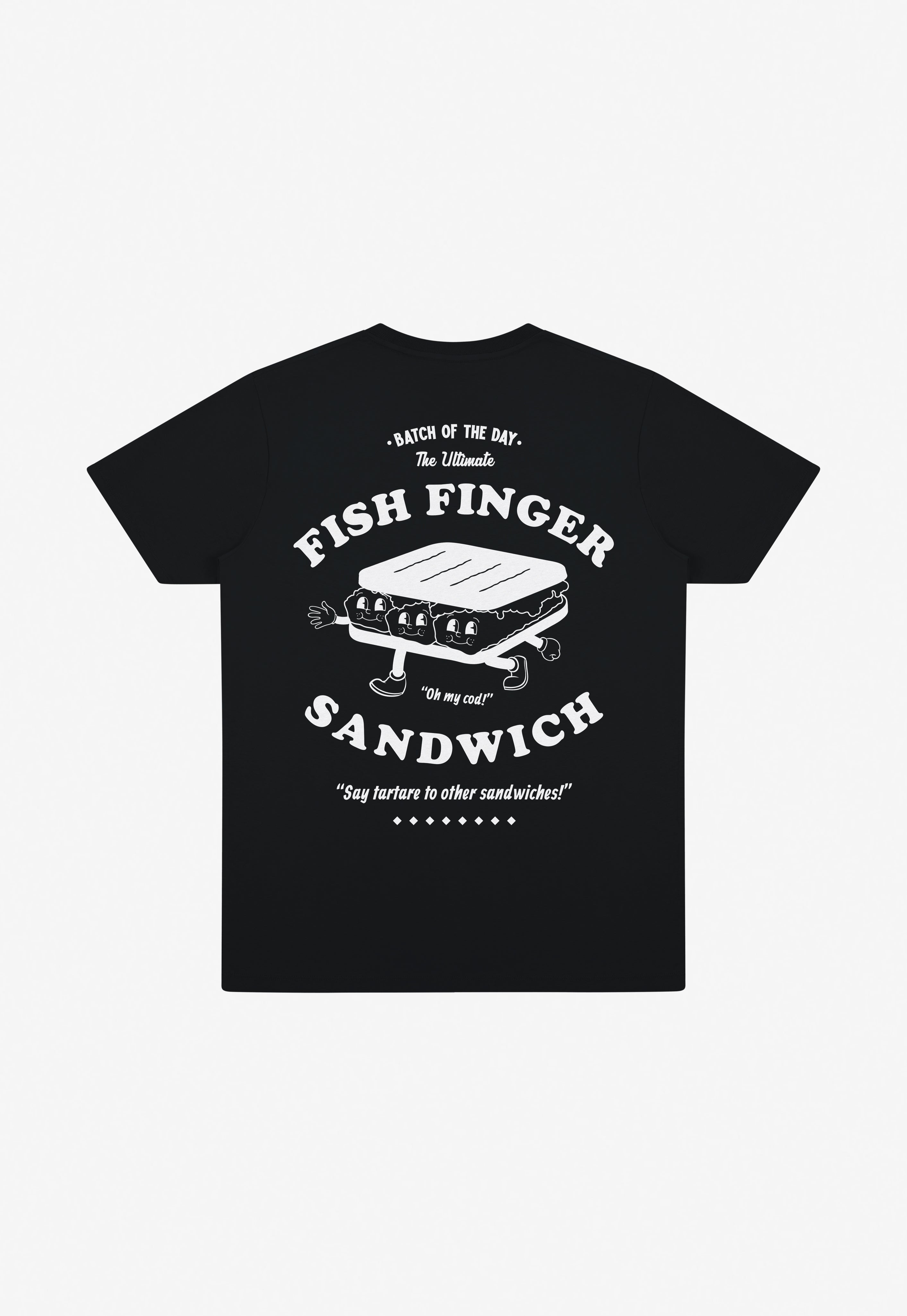 Fish Finger Sandwich T-Shirt in Black