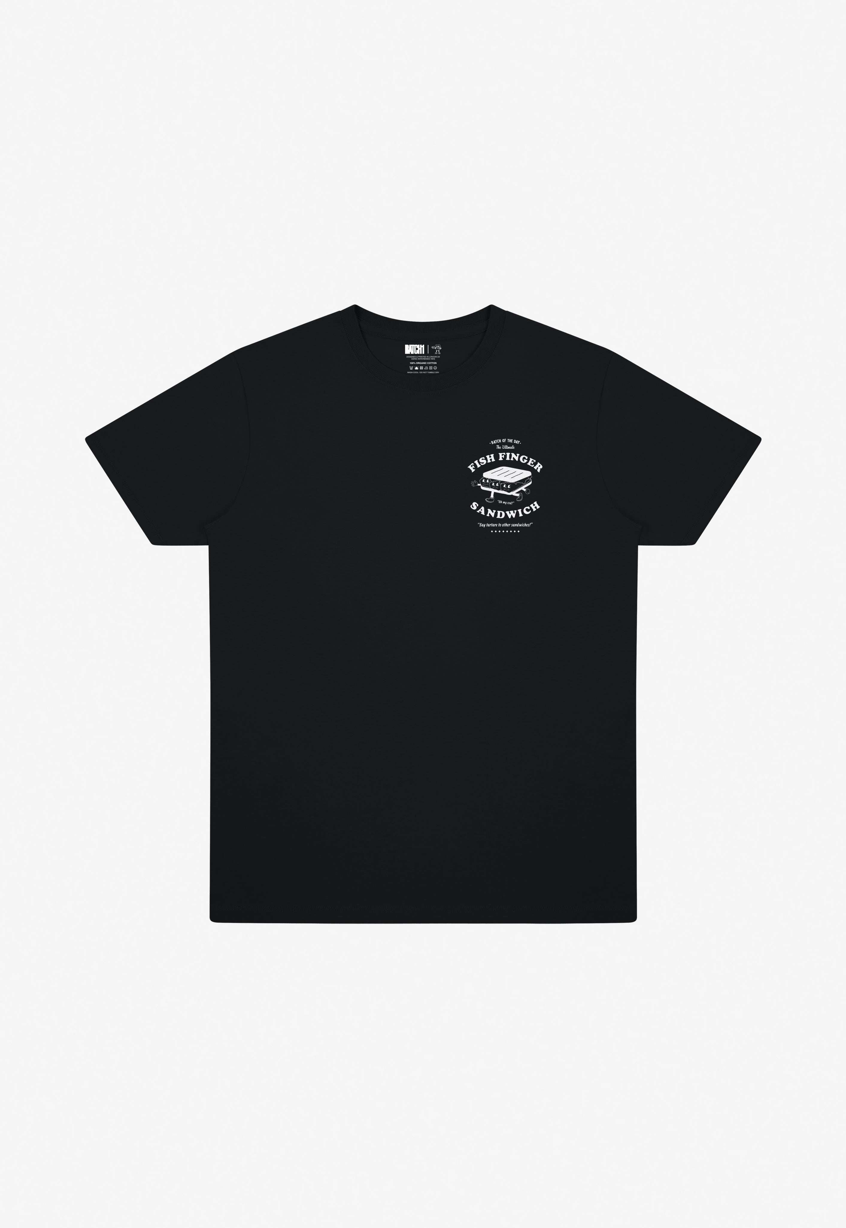 Fish Finger Sandwich T-Shirt in Black