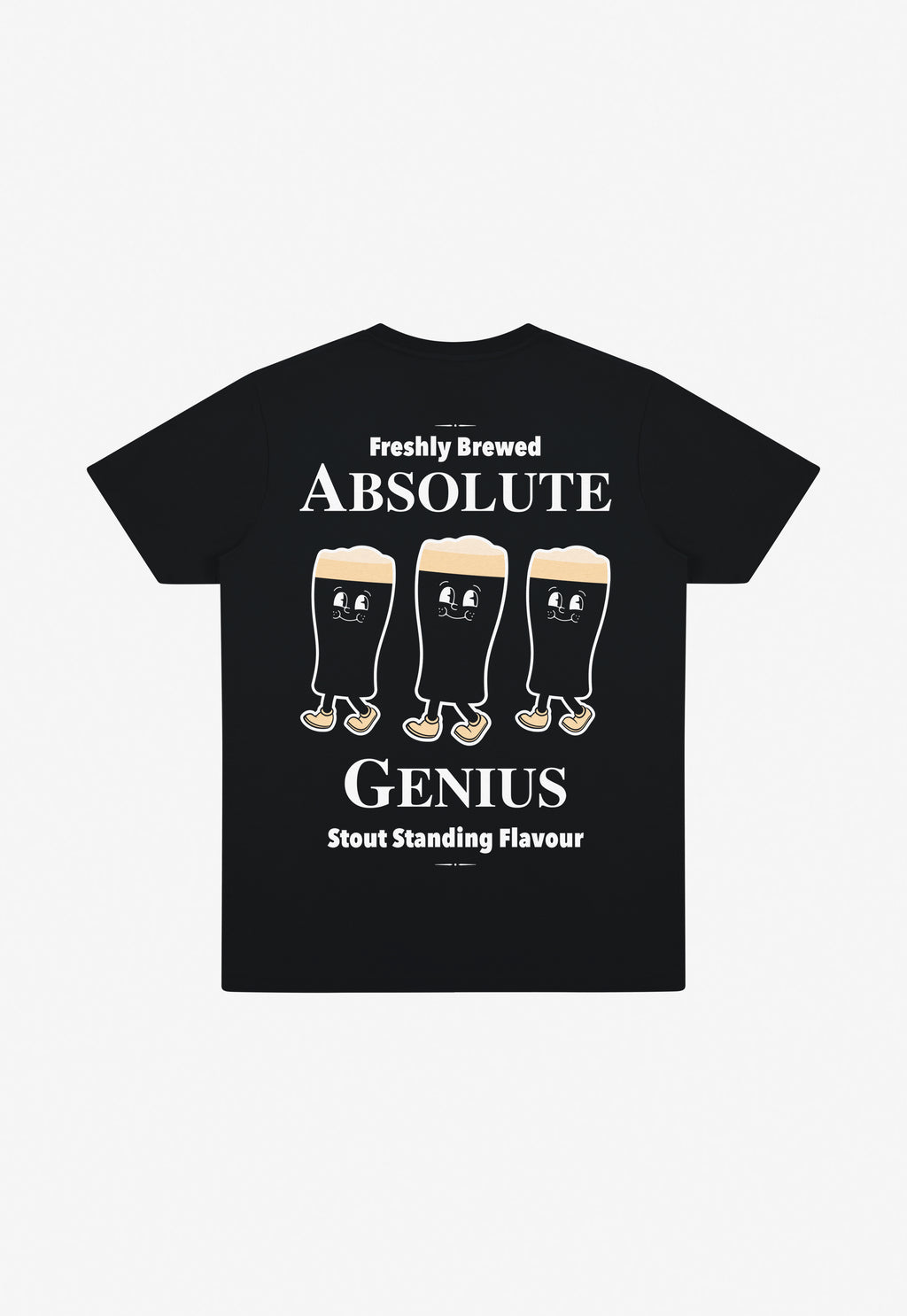 back print t-shirt with guinness print in white