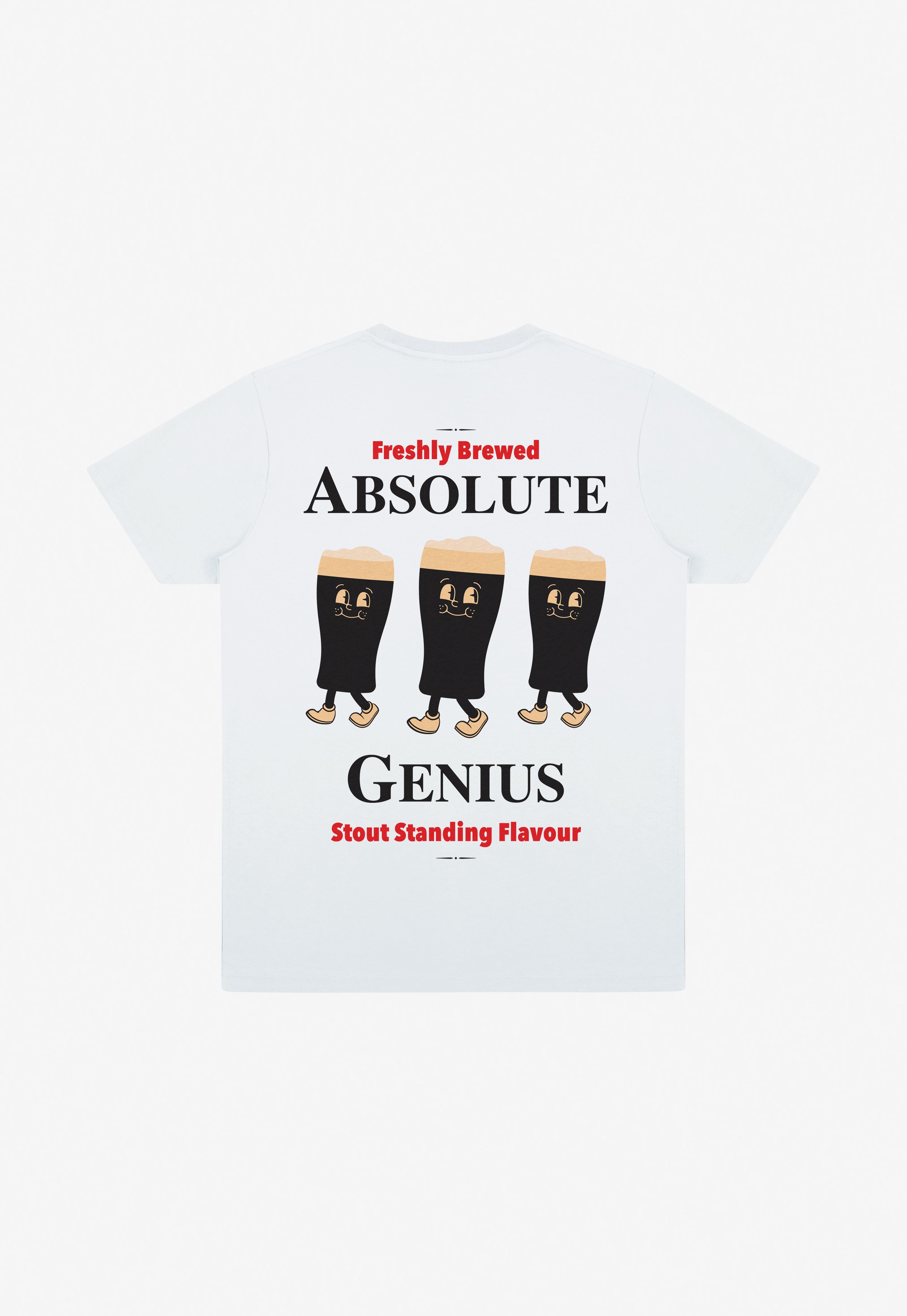 back print t-shirt with guinness character graphic 