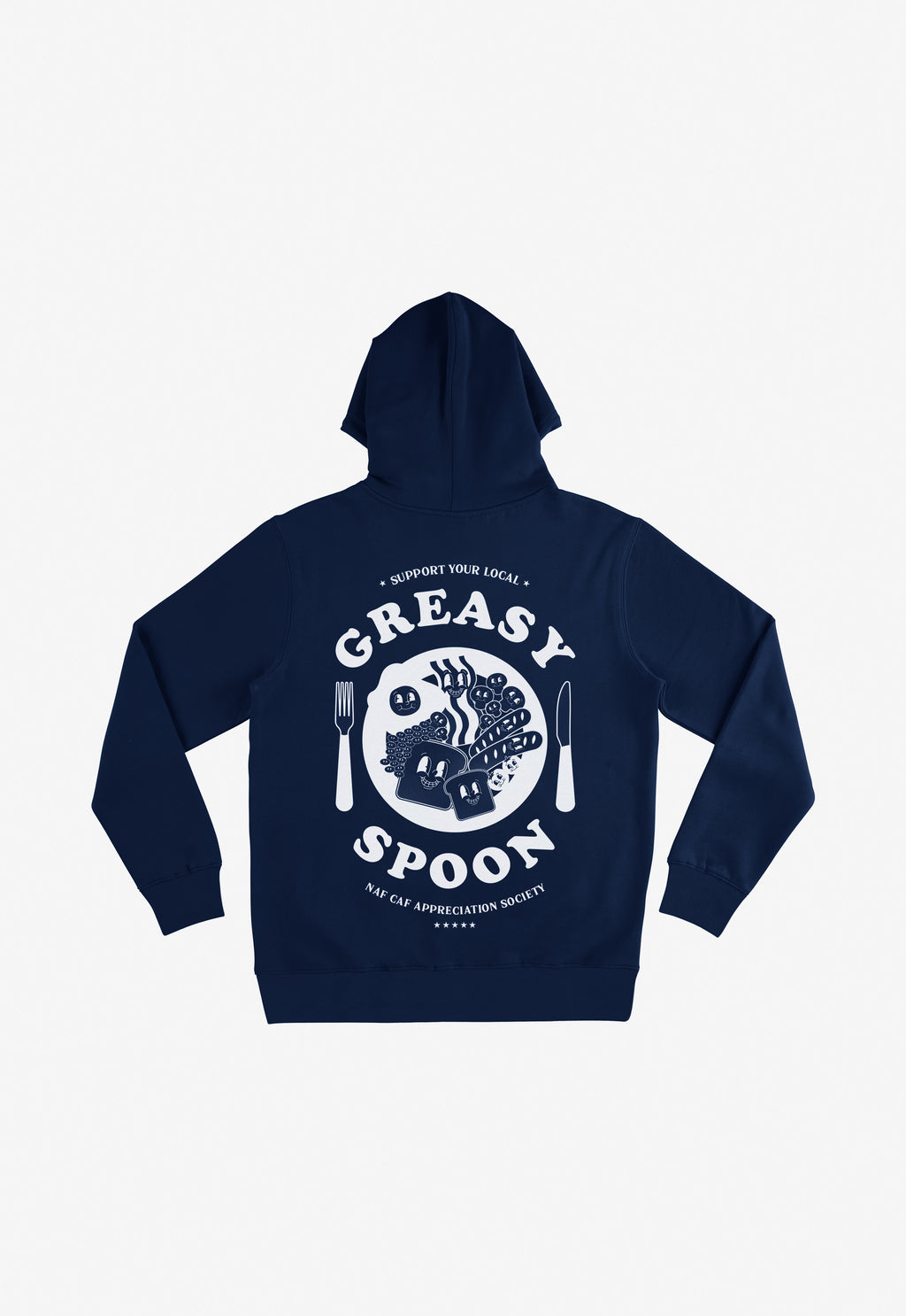 Greasy Spoon Hoodie in Navy