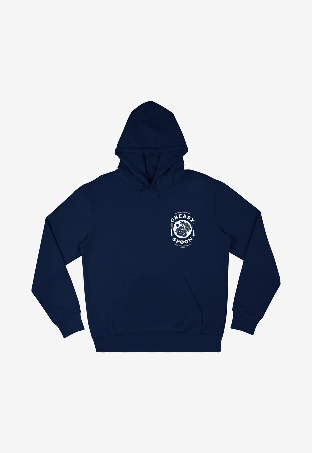 Greasy Spoon Hoodie in Navy