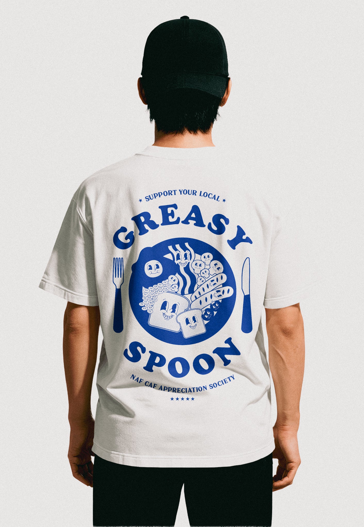 Greasy Spoon Graphic T-Shirt in White