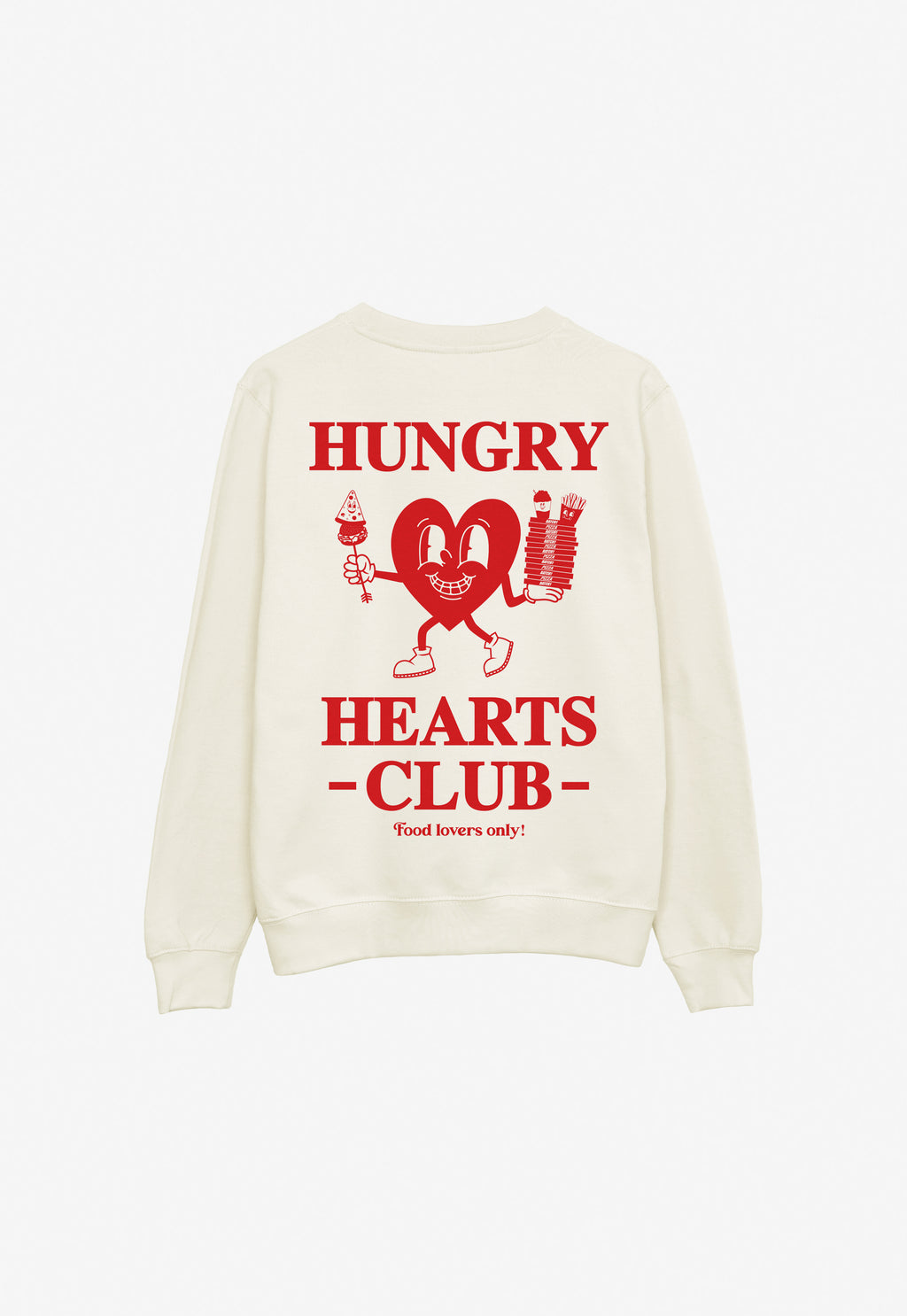Hungry Hearts Club Sweatshirt in Vanilla