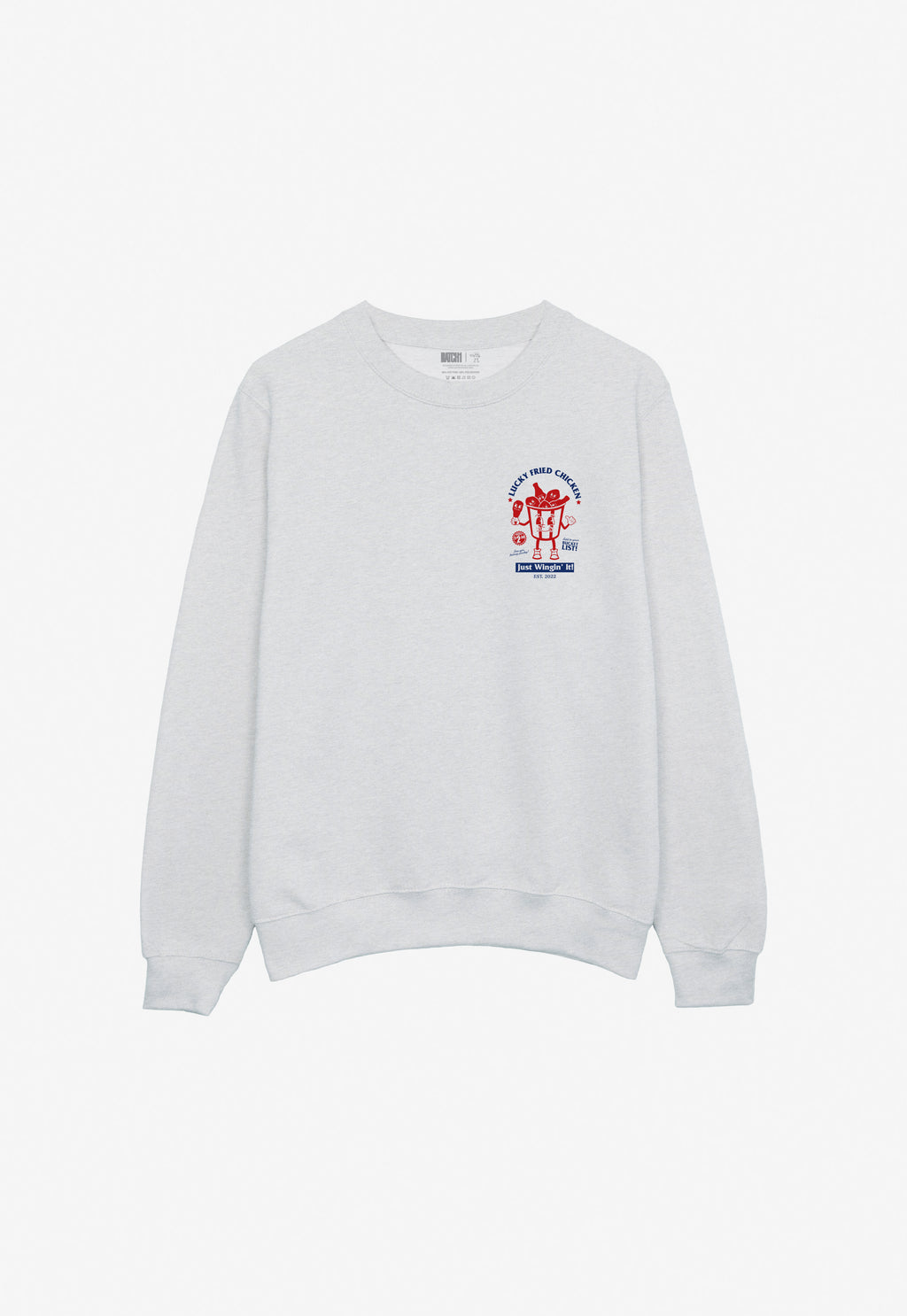 Lucky Fried Chicken Sweatshirt in Ash
