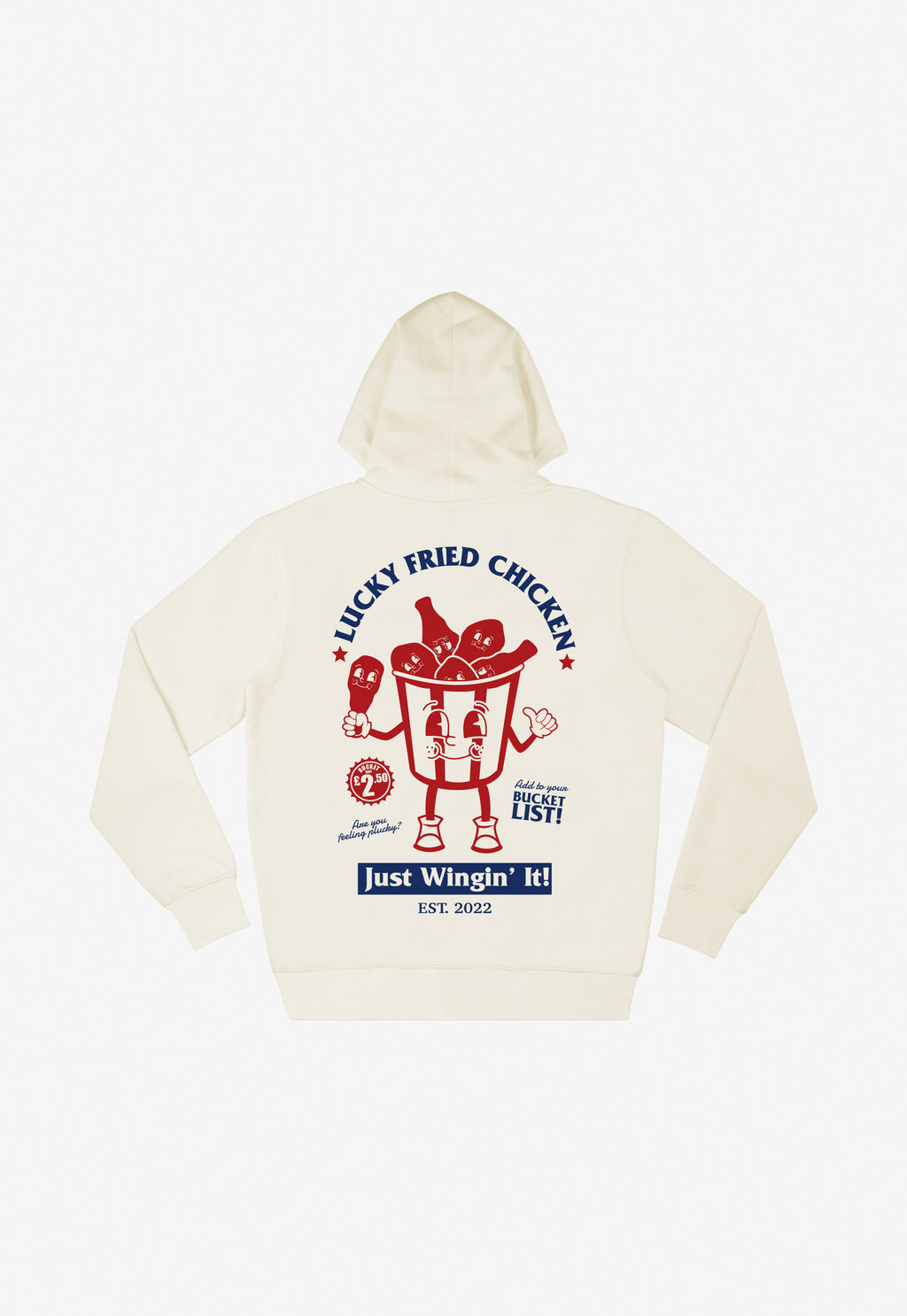 Lucky Fried Chicken Hoodie In Vanilla